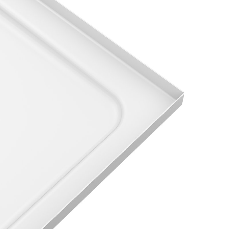 Base de douche DreamLine Crest 60 x 32 AcrylX, drain de tranchée gauche, Gauche