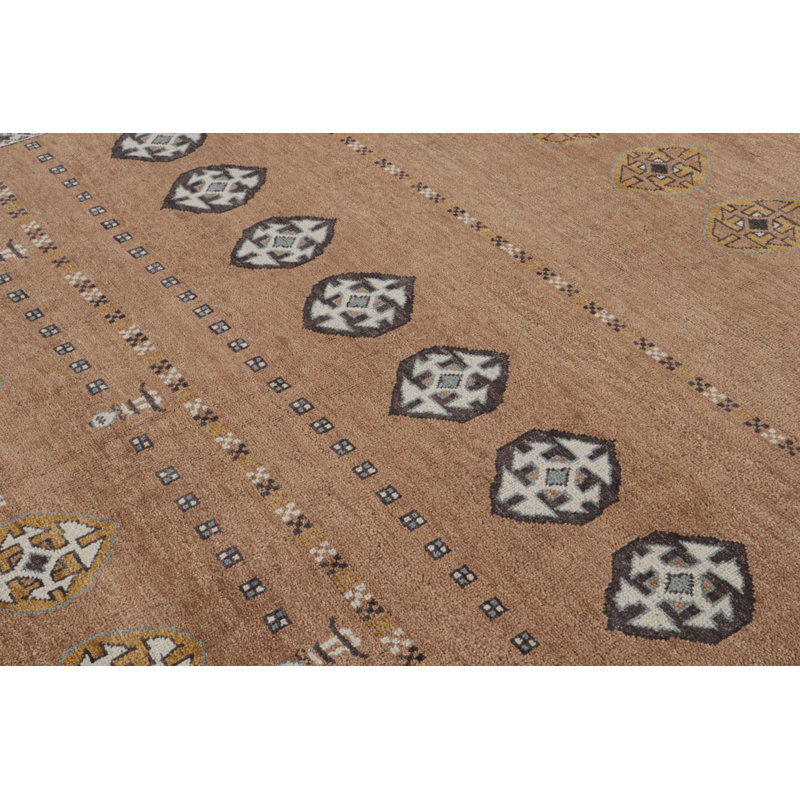 Burano Hand Knotted Wool Geometric Area Rug, Rectangle 10' x 14'