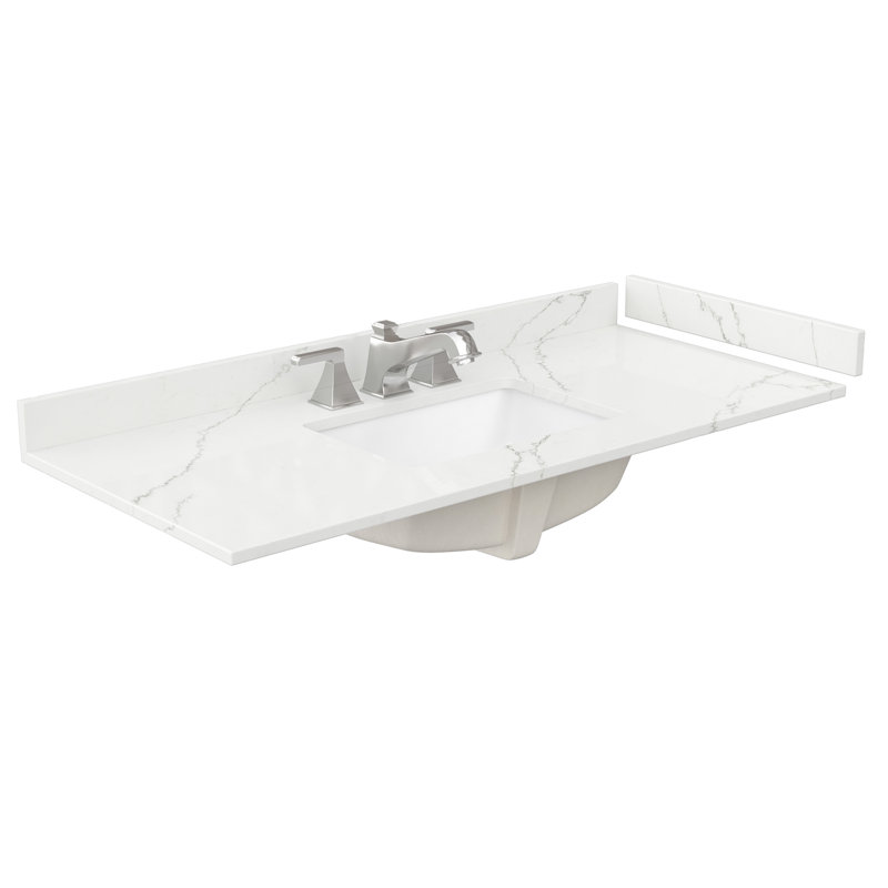 Daria 48'' W Vanity, Gray, Matte Black, Giotto Quartz