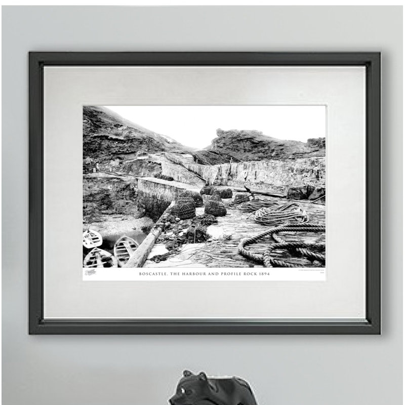 Boscastle, The Harbour And Profile Rock 1894 - Single Picture Frame Print, 45cm H x 60cm W x 2.3cm D