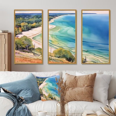 Michigan Grand Lakes Horizon - Michigan Wall Art Print Set
