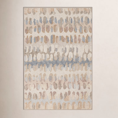 Paint Chip Natural Machine Printed Washable Rug