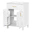 Meuble-lavabo autoportant Fiorella de 48 pouces avec deux lavabos en céramique, charnières à fermeture en douceur et tablette réglable pour des solutions de rangement intelligentes. Double construction en bois massif, panneaux, portes durables-121114144