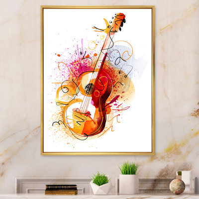 Musique, guitare, dessin abstrait - peinture