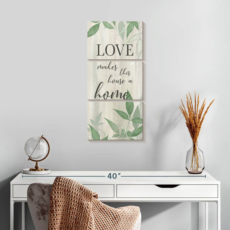 Plaque murale «Love Makes», H 27 po x l 12 po