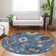 Premium Machine Washable Prisco Blue Rug