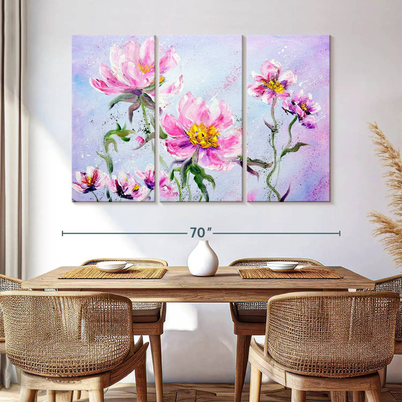 Harnek Pink Flower, 42" H x 65" W