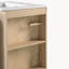Meuble-lavabo mural 24 po avec lavabo en céramique, armoire à 2 portes, tablette ajustable en U et rangement latéral ouvert