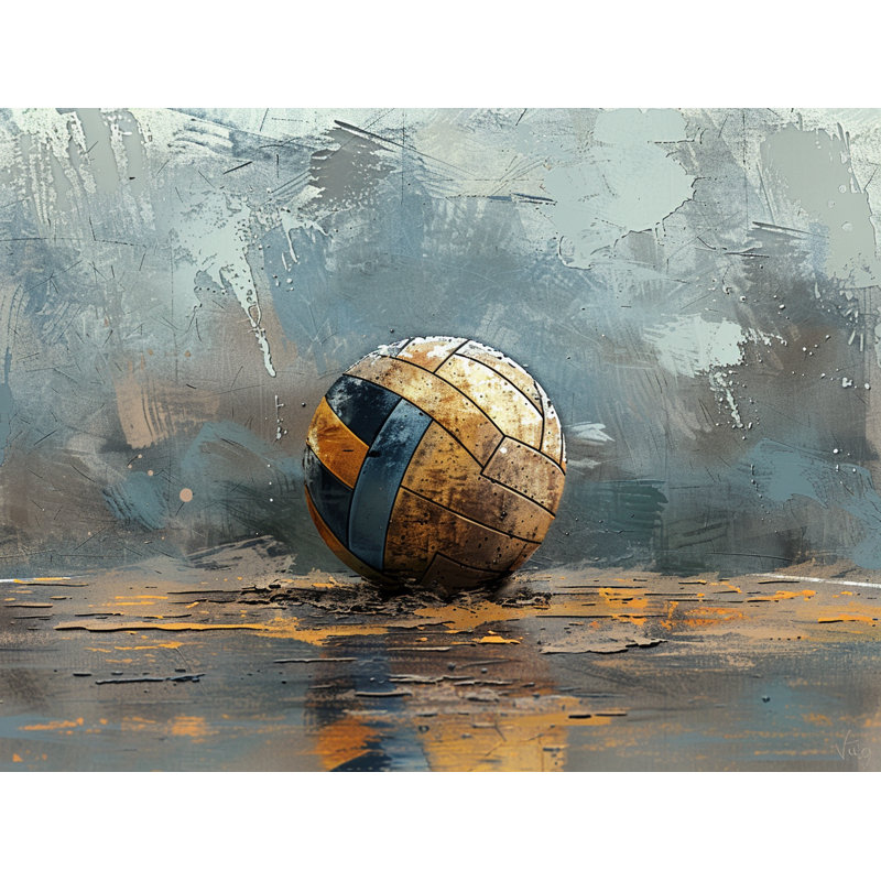 Volleyball Sports Bathroom Microfiber Fabric Tapestry, 68" H x 80" W
