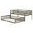 Modern Bunk Bed with Convenient Ladder and Safety Guardrails-899420872