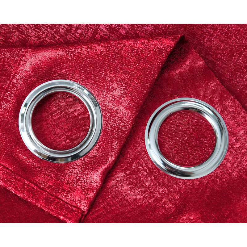 Panneau de rideau de fenêtre filtrant la lumière à deux tons Triena, Rouge, L 55 po x L 90 po