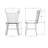 Zerlene Slat Back Solid Wood Dining Chair-2000060323