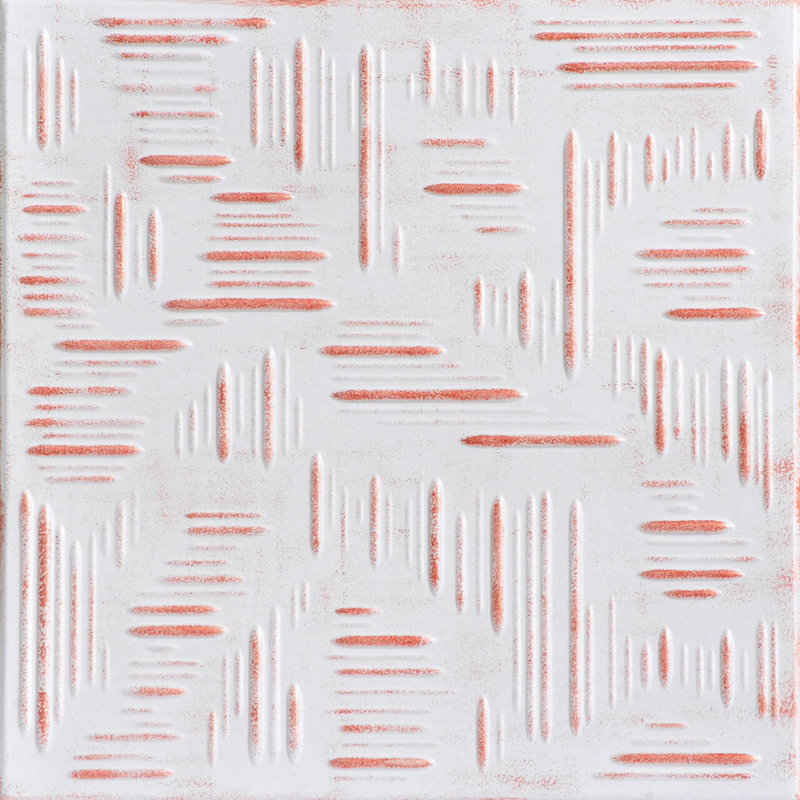 Tuile de plafond en polystyrène Country Wheat 1,6 pi x 1,6 pi, Cuivre blanc délavé
