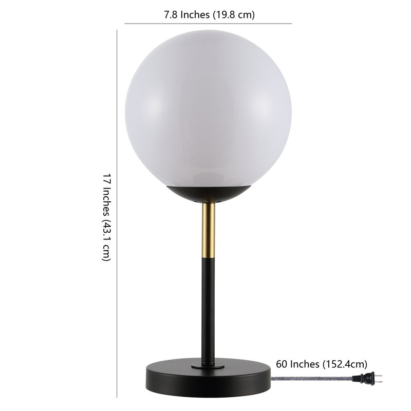 Alceme Metal Table Lamp, Black