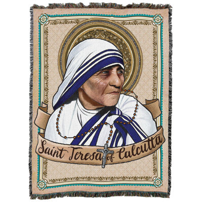 Jeté de tapisserie en coton Pure Country Weavers Mother Teresa - (72 x 54)