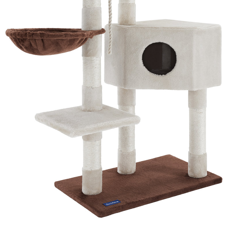 Sam's Pets 54" Beige and Brown Multi-Tier Cat Tree