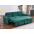 Ashton 96.5"W Green Velvet Fabric Reversible Sleeper Sectional Sofa Chaise-1795924552