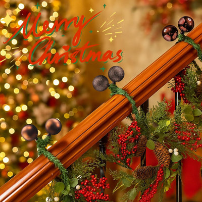 30 Pcs 20 Inches Christmas Garland Ties with Balls Decorative Twist Ties