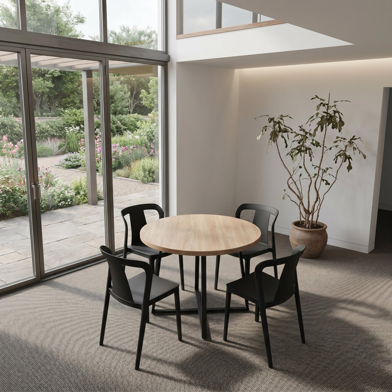 Eyre Round Metal Base Dining Table