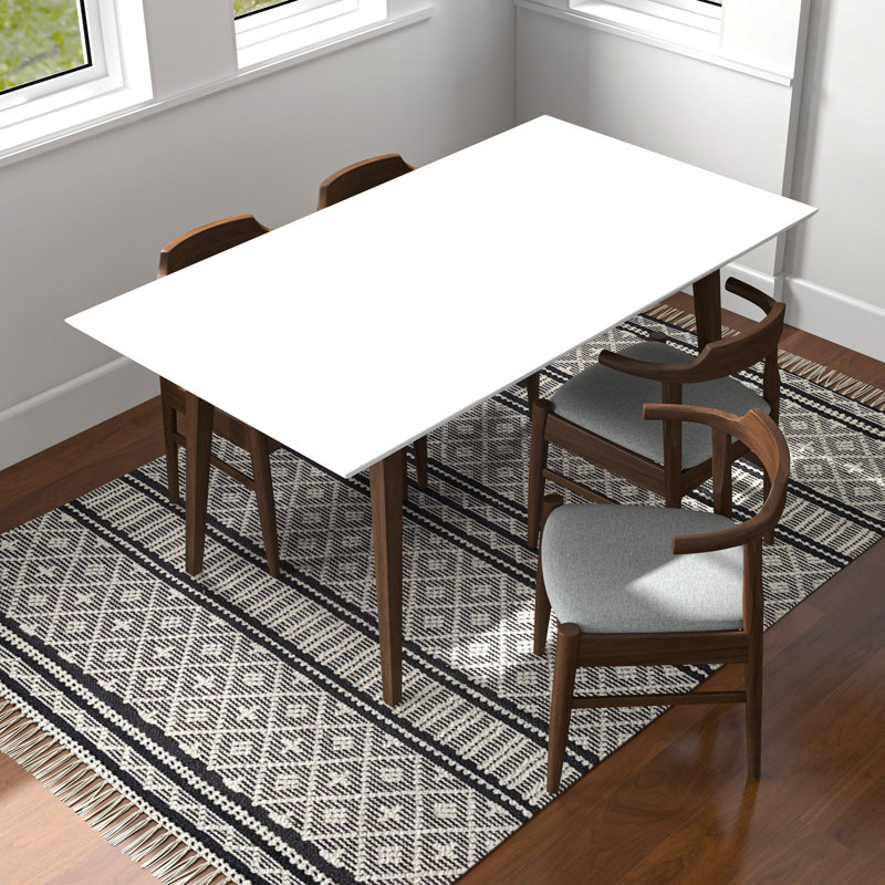 Ensemble repas 4 personnes Trego, Blanc