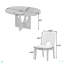 Ensemble de table de salle à manger extensible moderne 5 pièces avec rallonge amovible de 16,2 pouces pour les petits espaces-1109897157-1109897158