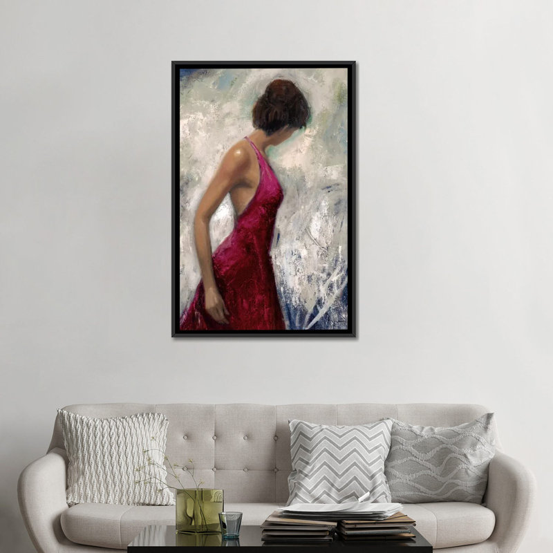 « figures », impression sur toile, Toile avec cadre noir, Pas de tapis, H 48 po x l 32 po x P 1,5 po