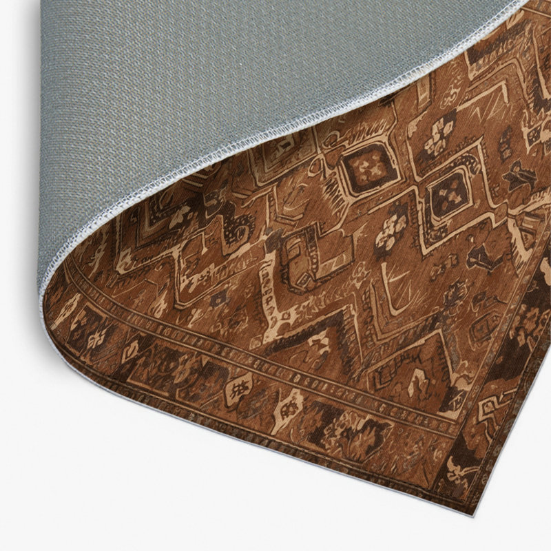 Tapis d'intérieur et d'extérieur brun Persian, Rectangulaire 8 pi x 10 pi