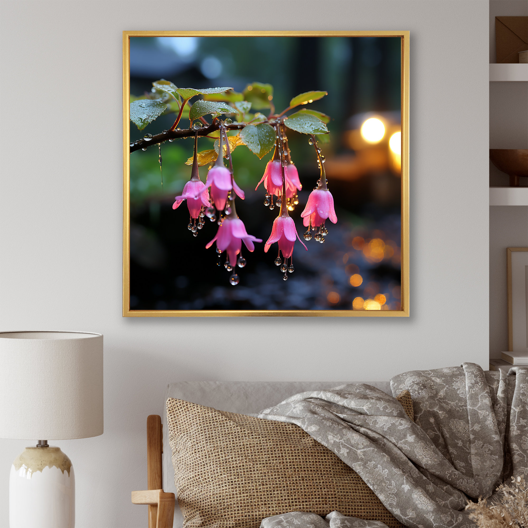 Ebern Designs Pink Fuschia Plant Blossoms - Fuschia Wall Art | Wayfair