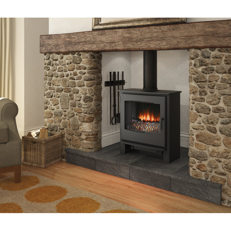 Desire Freestanding Timber Electric Stove, 58.7" H x 54.2" W x 29.2" D