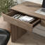 Bureau rectangulaire en chêne gris antique Harlan-64915561