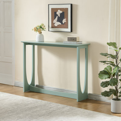 Wood Console Table, Entryway Sofa Table for Hallway, Living Room, or Behind Couch - Blue