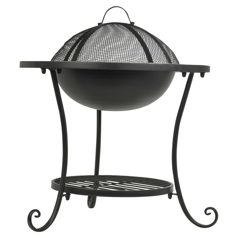 Dreyfuss Round Steel Wood Burning Smokeless Fire Pit
