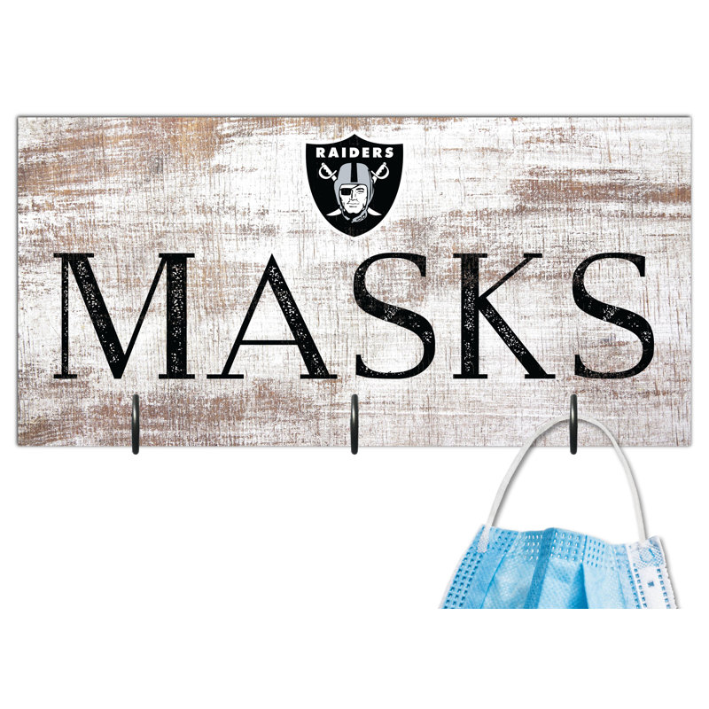 3 - Hook Wall Mounted Coat Rack, Oakland Raiders