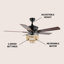 Naples 52'' Ceiling Fan with Light Kit