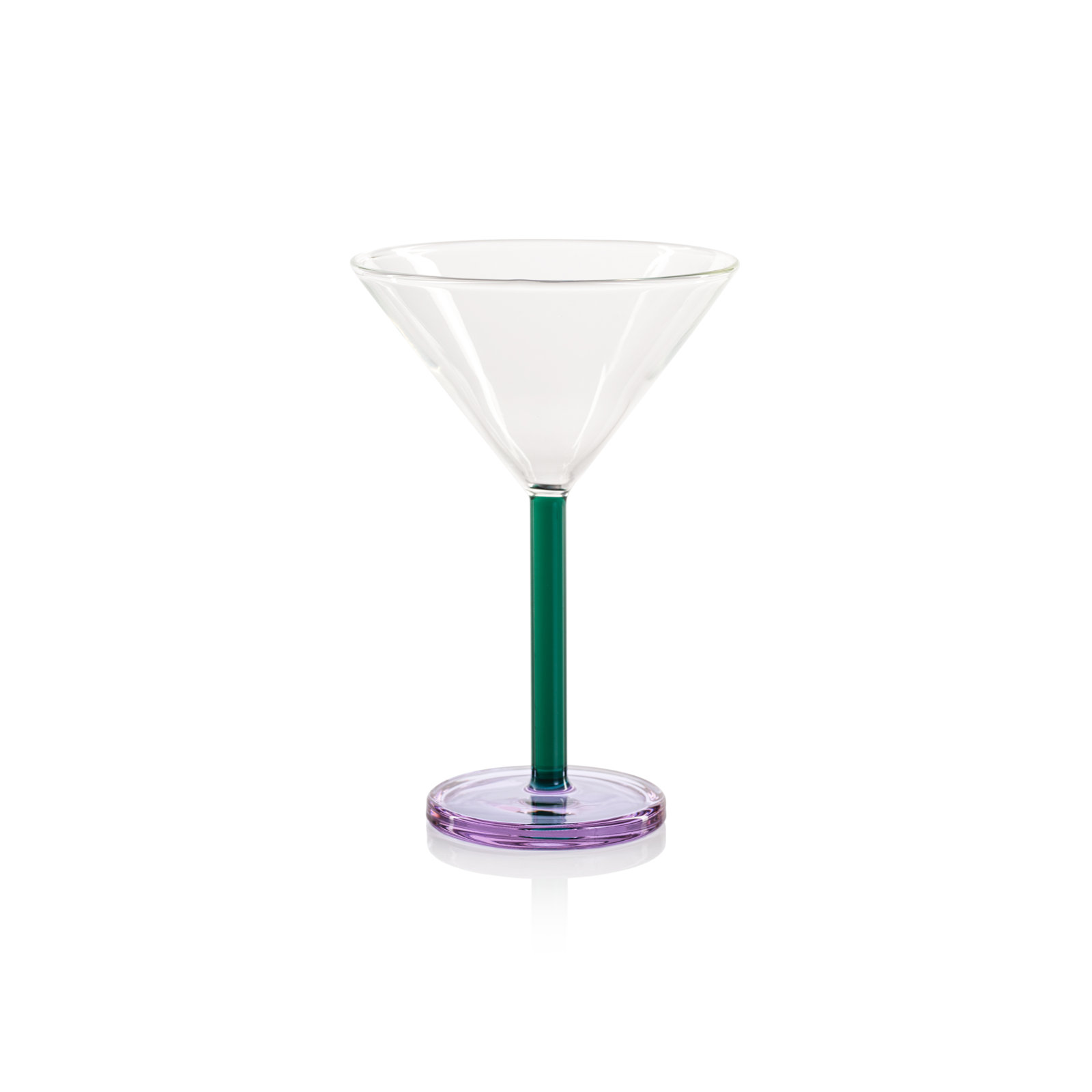 Martini Glass, Teal/Lilac