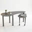 Modern Rotatable Nesting Coffee Table With Oak Veneer Top