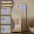  Arc Floor Lamp Whimsical Butterfly Dreamscape Soft Pastel Clouds Ribbons Tall Modern Standing Lamp LED Adjustable Linen Lampshade 3 Color Temperatures