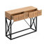 Luxueuse table de canapé en bois avec deux tiroirs, idéale pour le vestibule et le salon.