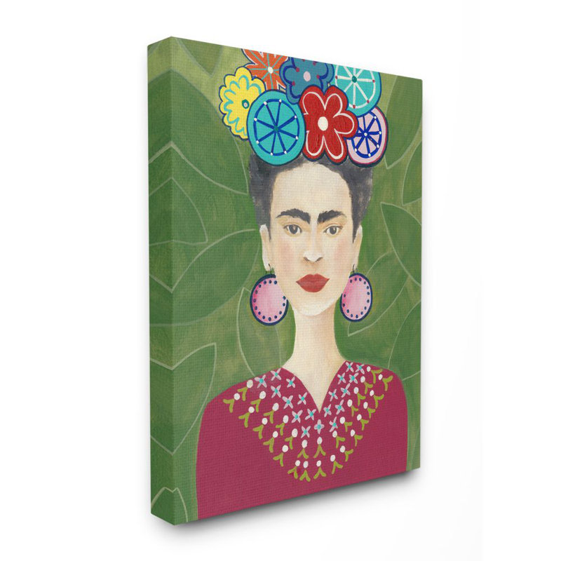 «Frida Fashion Designer Pattern Paint», impression sur toile, Toile tendue, H 20 po x l 16 po
