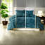 Ensembles de literie de luxe bleu sarcelle, édredon en velours très grand, style maison moderne
