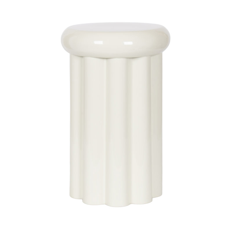 Table d'appoint ronde Modern, Beige
