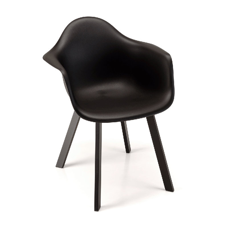 MacAdam Patio Dining Armchair, Black