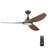 Honeywell Sirro 52" Matte Black with Chocolate Auburn Blades Ceiling Fan with Adjustable LED Light-124238661-124238663