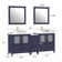 Karson 72'' Double Bathroom Vanity with Engineered Marble Top with Mirror