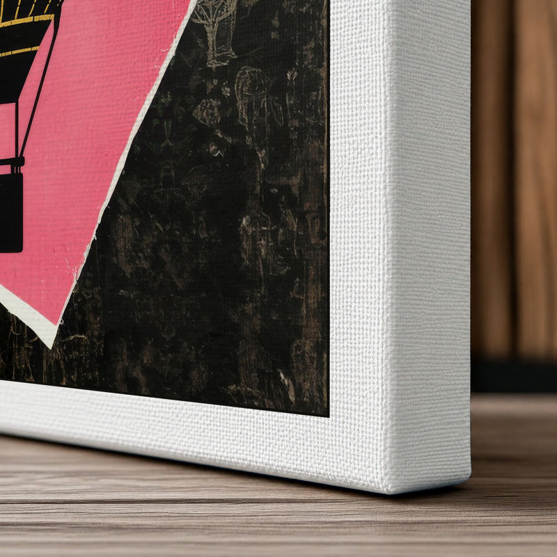 Golden Ascent Art Deco - Wrapped Canvas, 18x12 - 45.7 x 30.5 cm, White Border