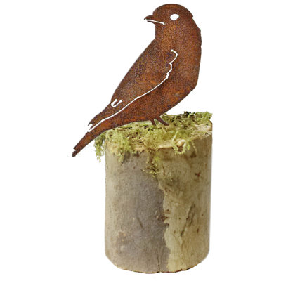 Art de jardin en métal oiseau