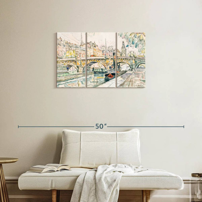 Remorqueur Lilie au Pont Neuf, Paris, H 20 po x l 33 po