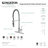 Kingston Brass New York Single-Handle 1-Hole Deck Mount Pre-Rinse Kitchen Faucet-41679556