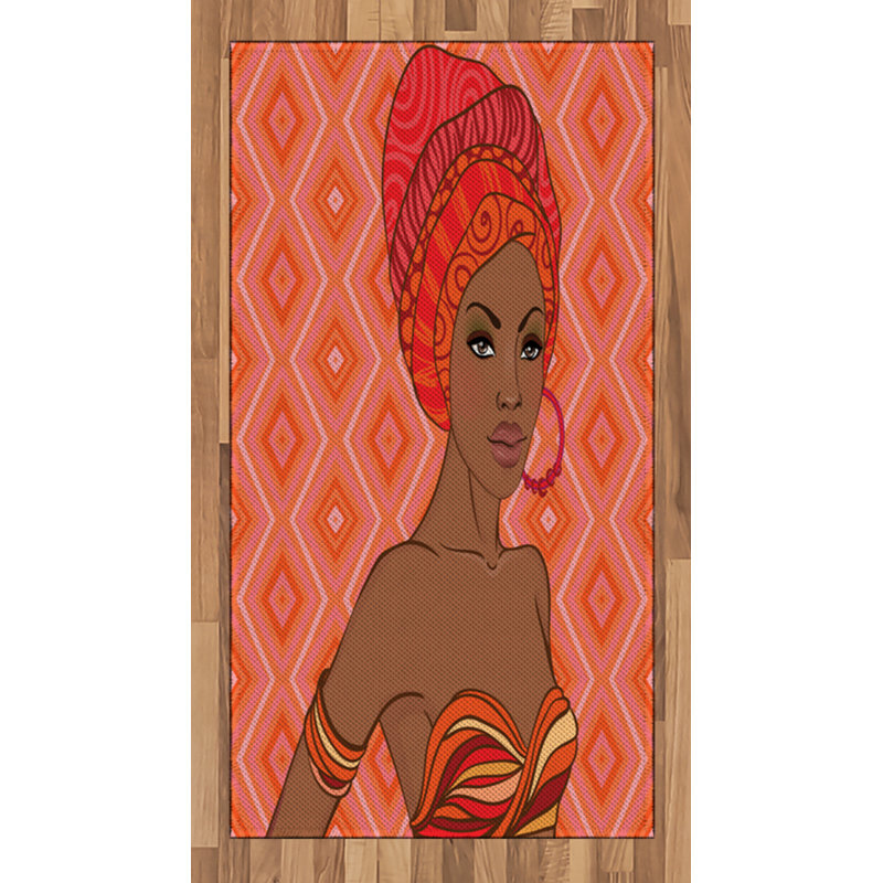 Tapis décoratif Afro, Rectangle 2 pi 7 po x 5 pi