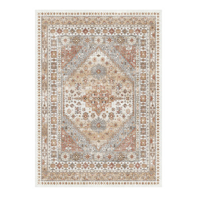 Malaika Machine-Washable Non-Slip Medallion Area Rug
